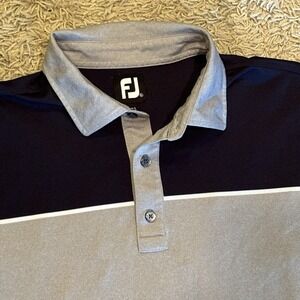 Footjoy FJ Performance Golf Short Sleeve Polo Mens Shirt XL Gray Las Colinas TPC